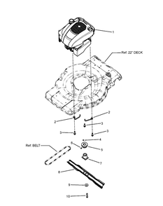 Group, Engine, 875 Ser, Deere, Es, Mex Diagram and Parts List for 7800665-LP7800665-JS46M 2010 Briggs and Stratton Lawn Mower